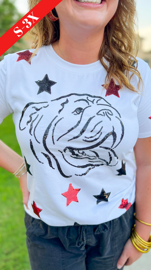 Star Struck Bulldog Outline Tee