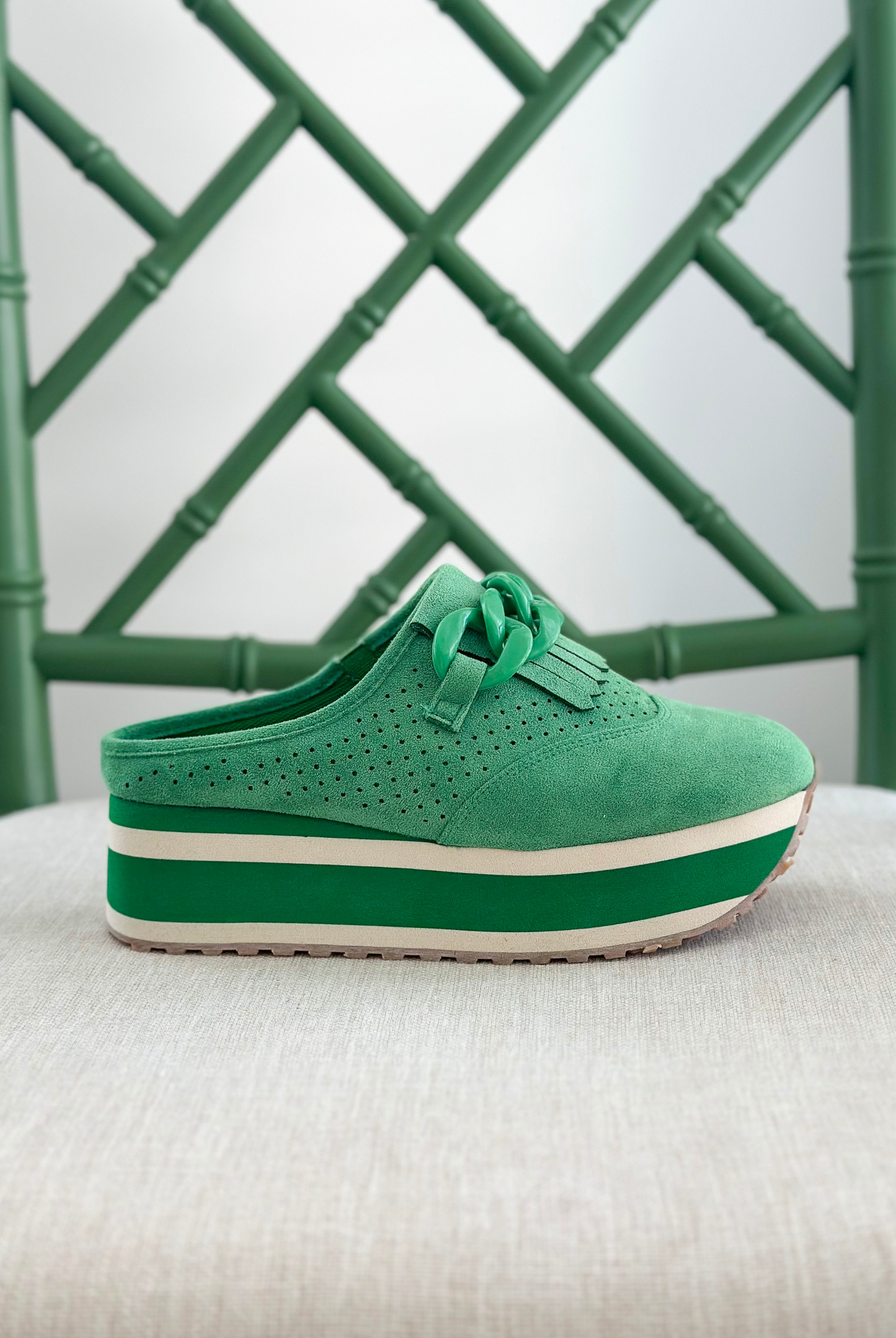 Wherever You Go Platform Loafer in Green