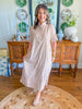 Weekend in Capri Midi Dress in Taupe