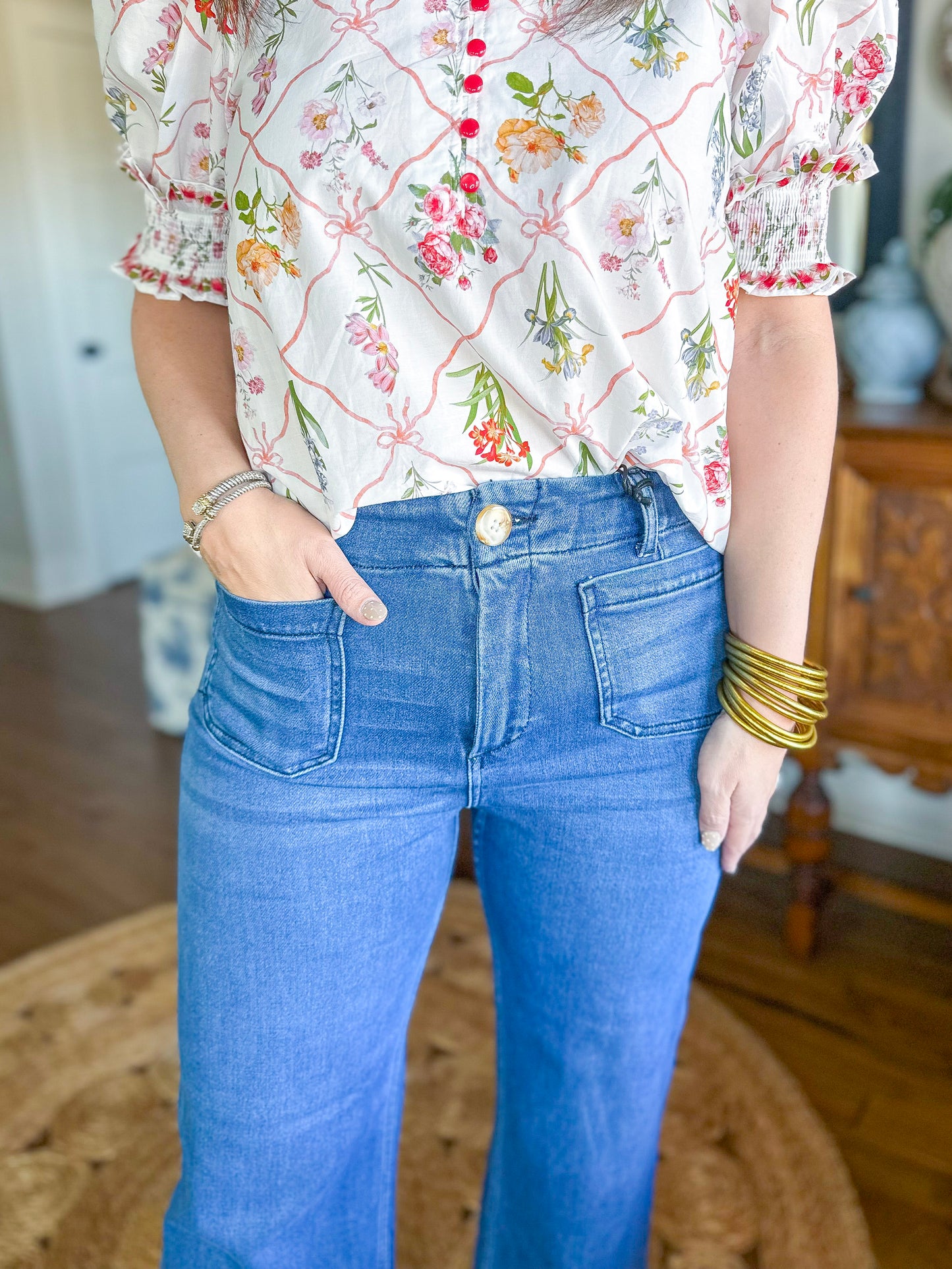 Walker Super High-Rise Cropped Wide Leg Jeans