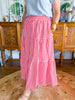 The Picnic Gingham Midi Skirt in Red