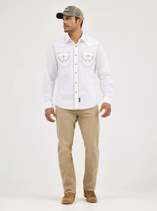 Wrangler | Men's Wrangler Retro® Slim Fit Straight Leg Jean in Saddle