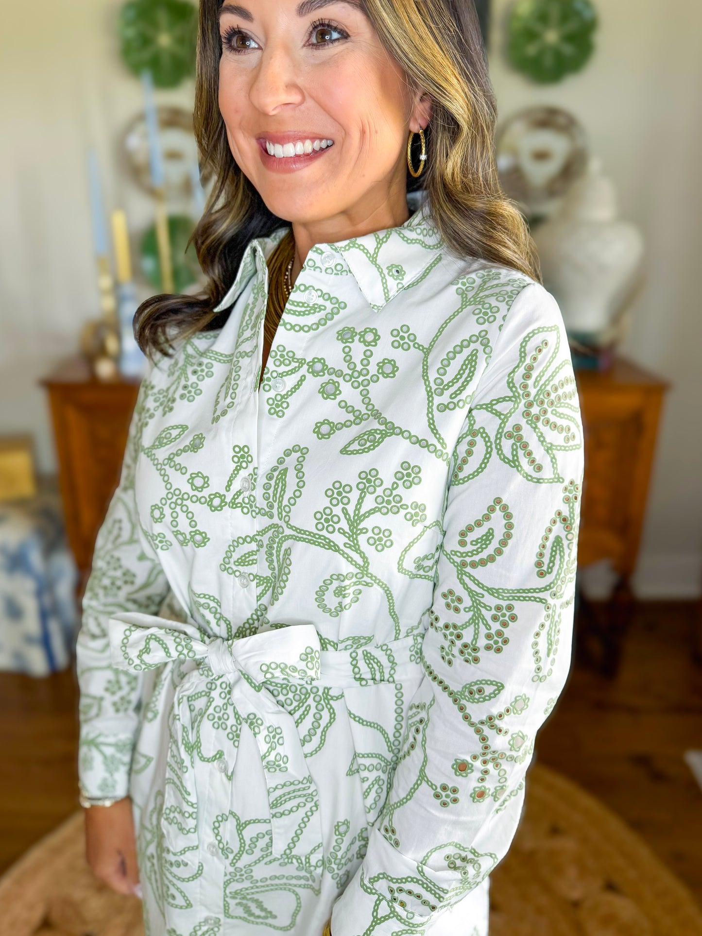 Mary Square | Sarah Dress in Lacecap White