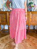 The Picnic Gingham Midi Skirt in Red
