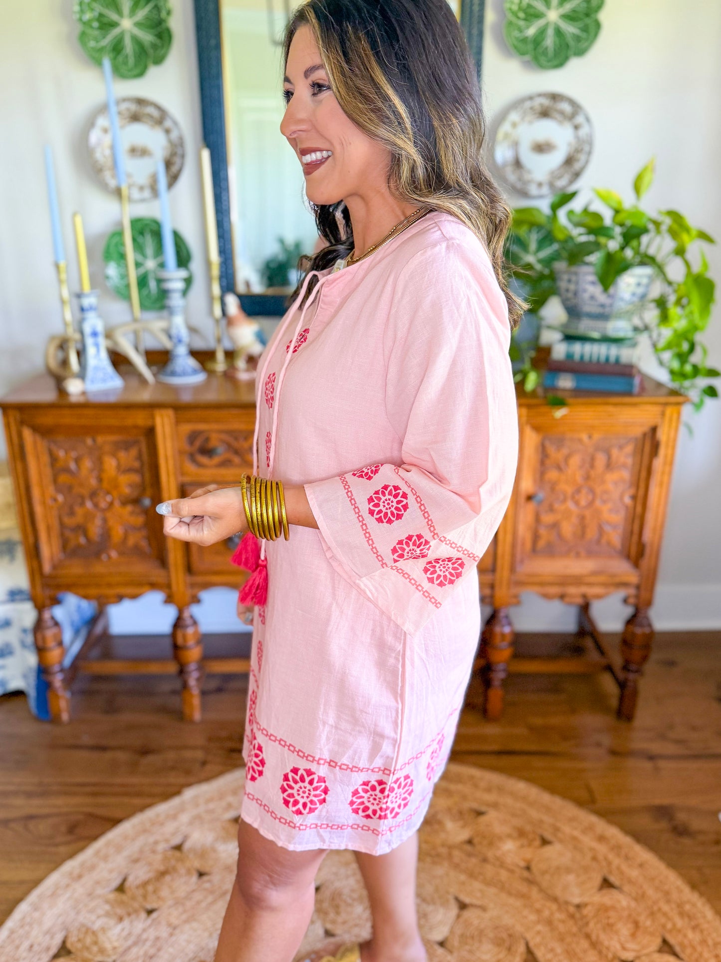Victoria Dunn Grace Dress in Raspberry