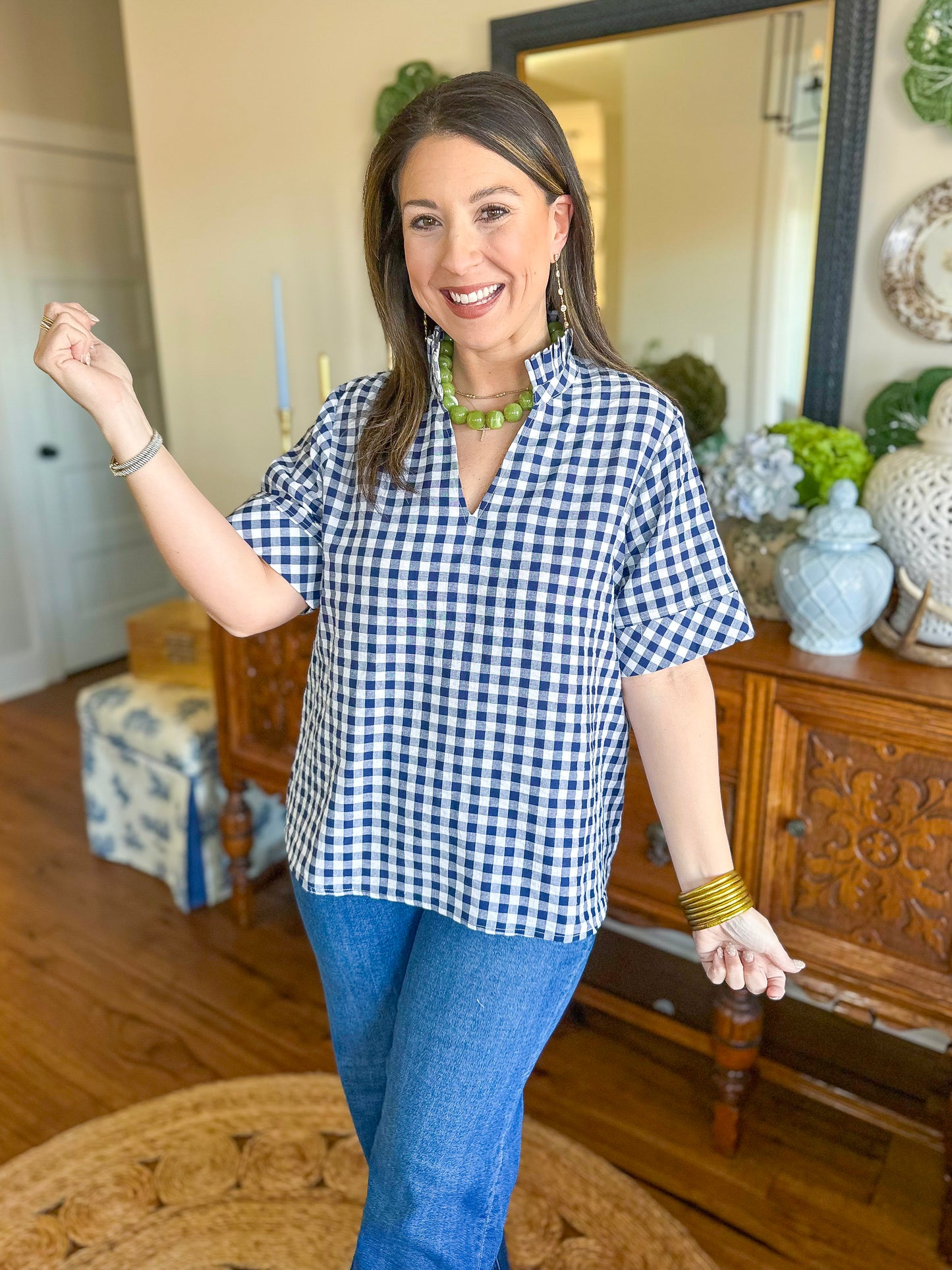 The Bayside Gingham Top