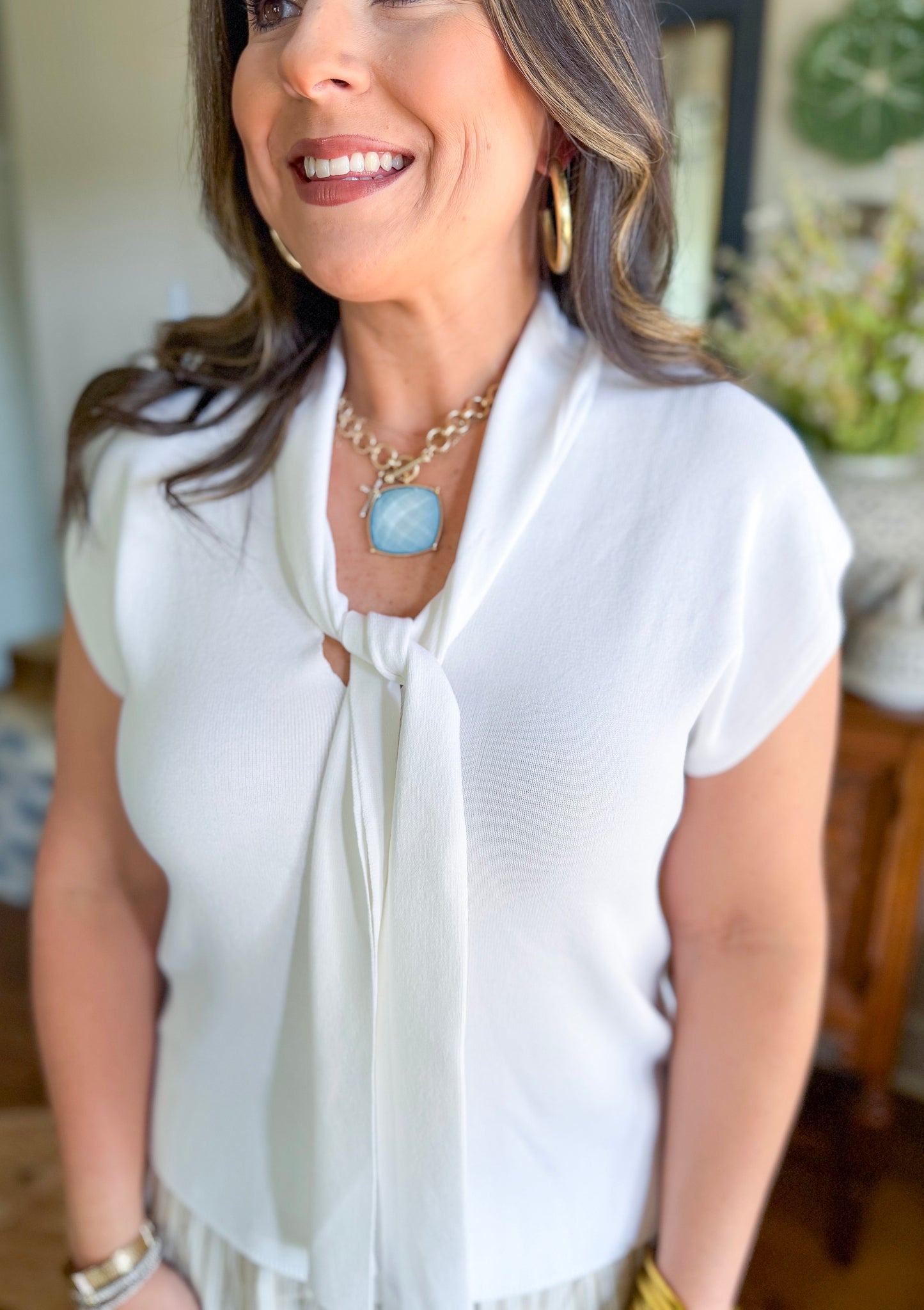 The Nantucket Tie Neck Top
