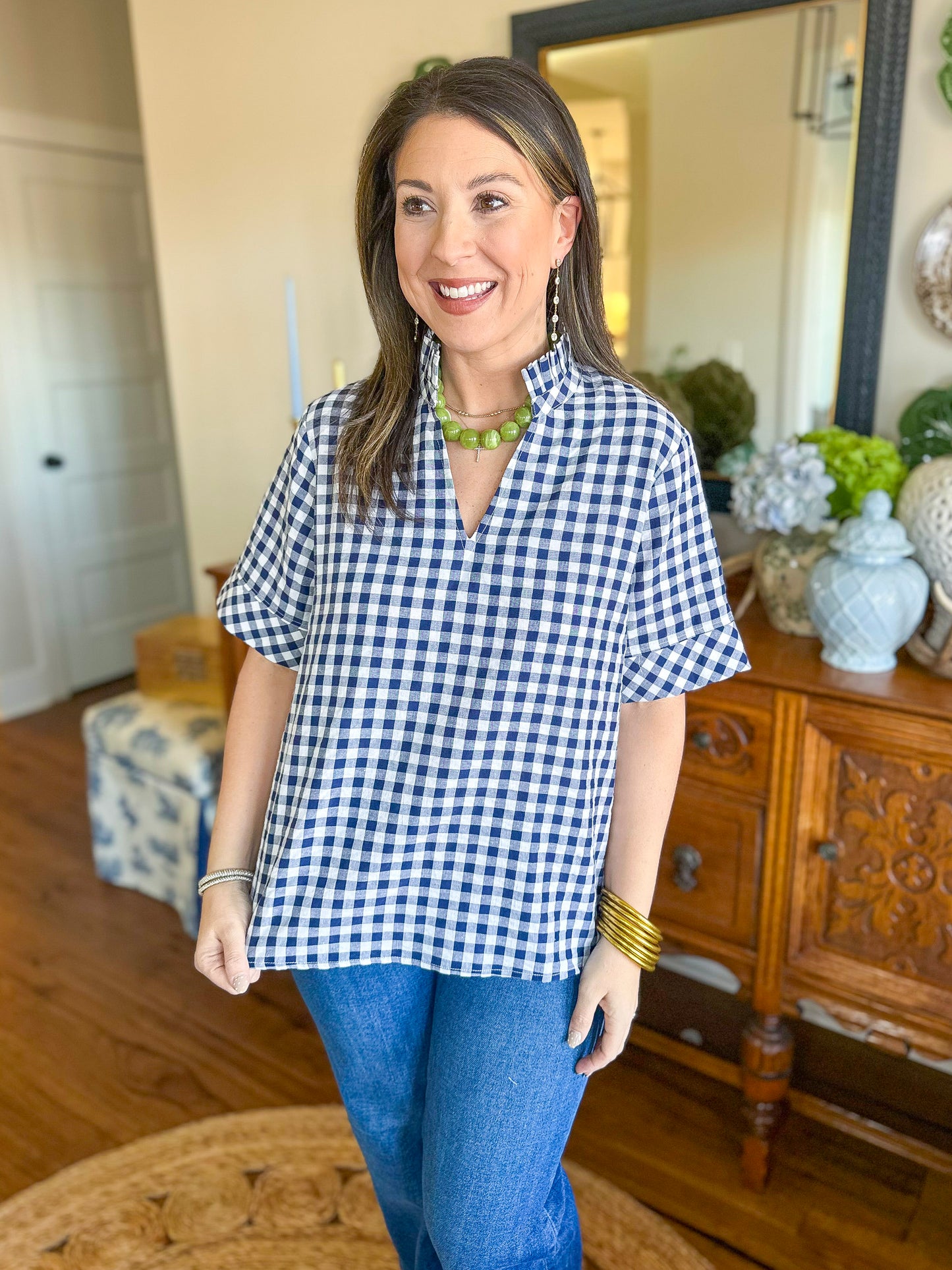 The Bayside Gingham Top