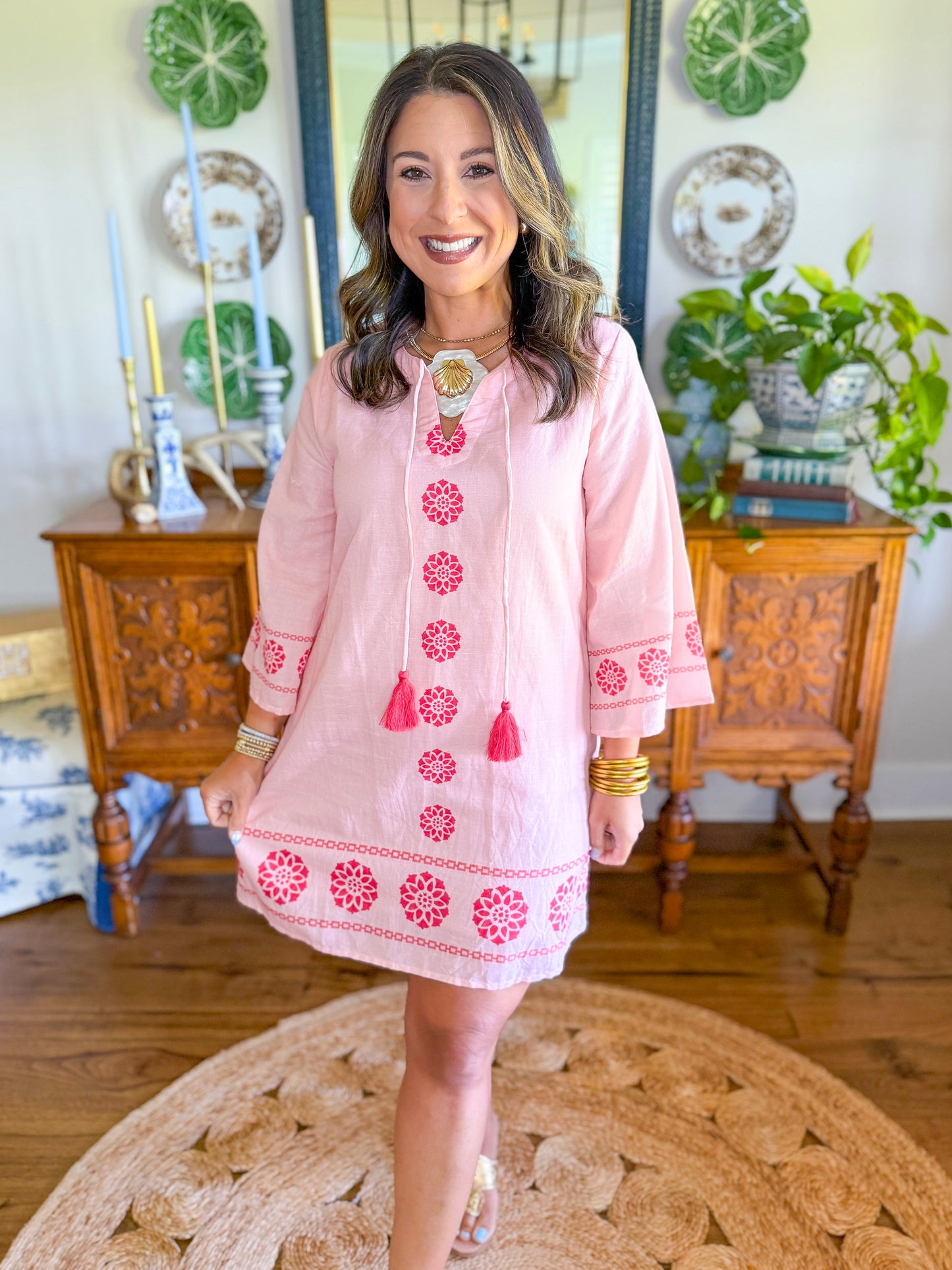 Victoria Dunn Grace Dress in Raspberry