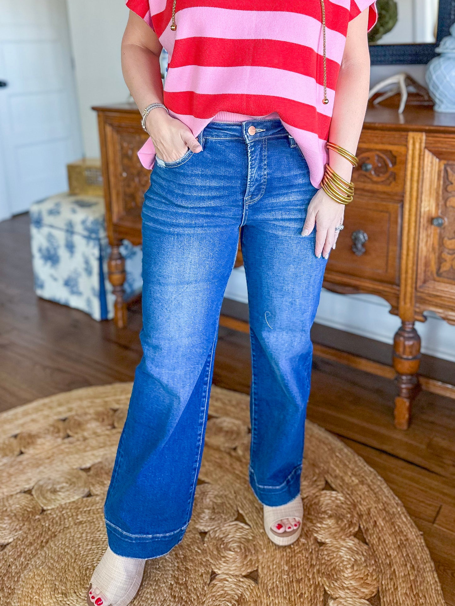 Hallie High-Rise Tummy Control Straight Jeans