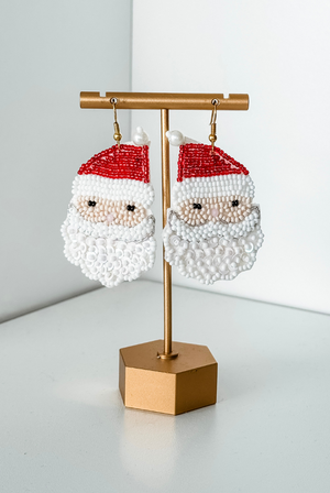 Santa Beaded Earrings