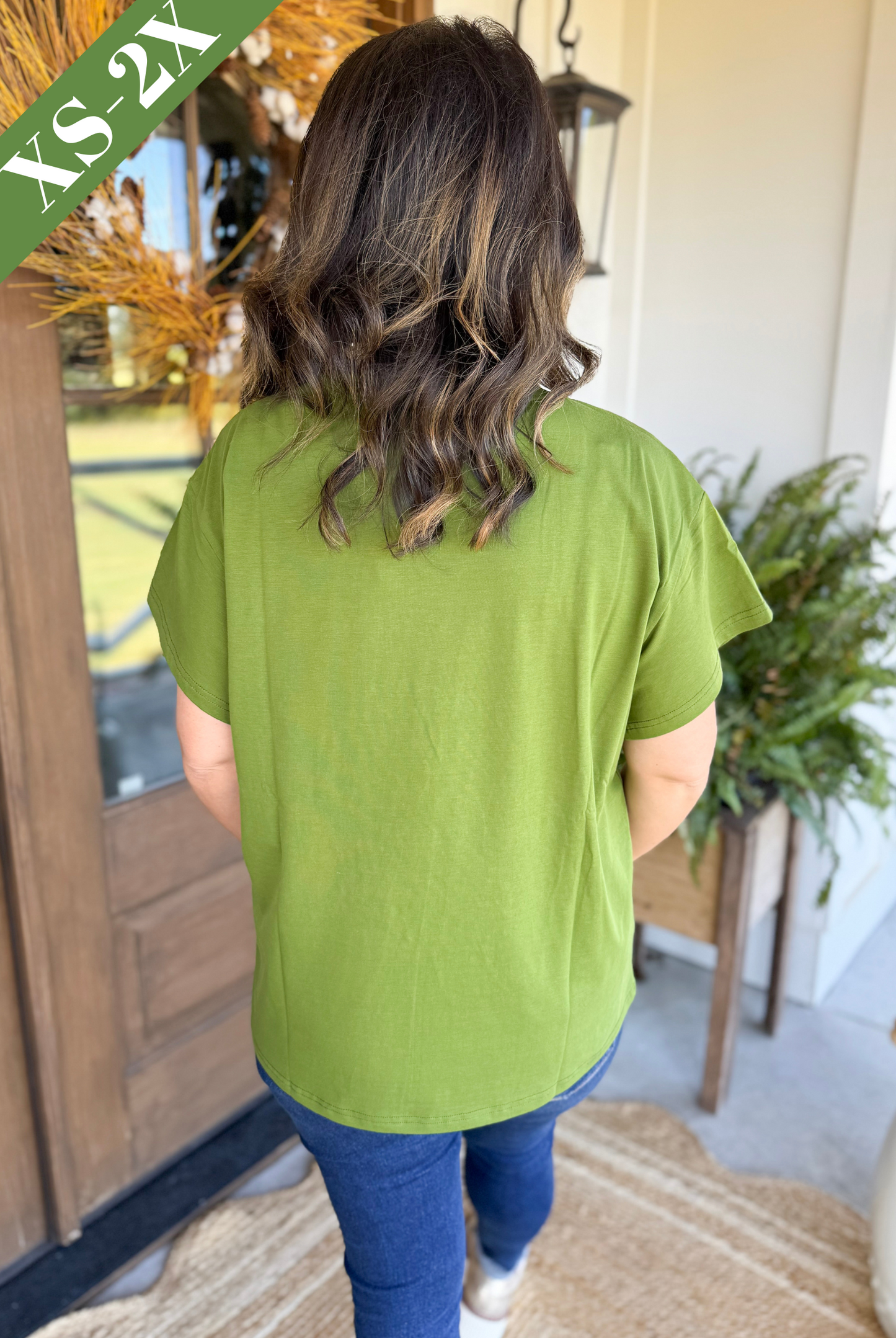 Queen of Sparkles Olive Green Big Turkey Tee