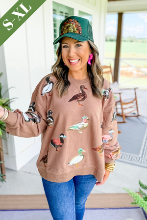 Queen of Sparkles Mallard Duck Sweatshirt