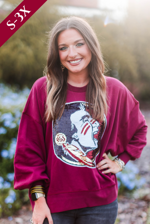 The FSU Sequin Balloon Pullover