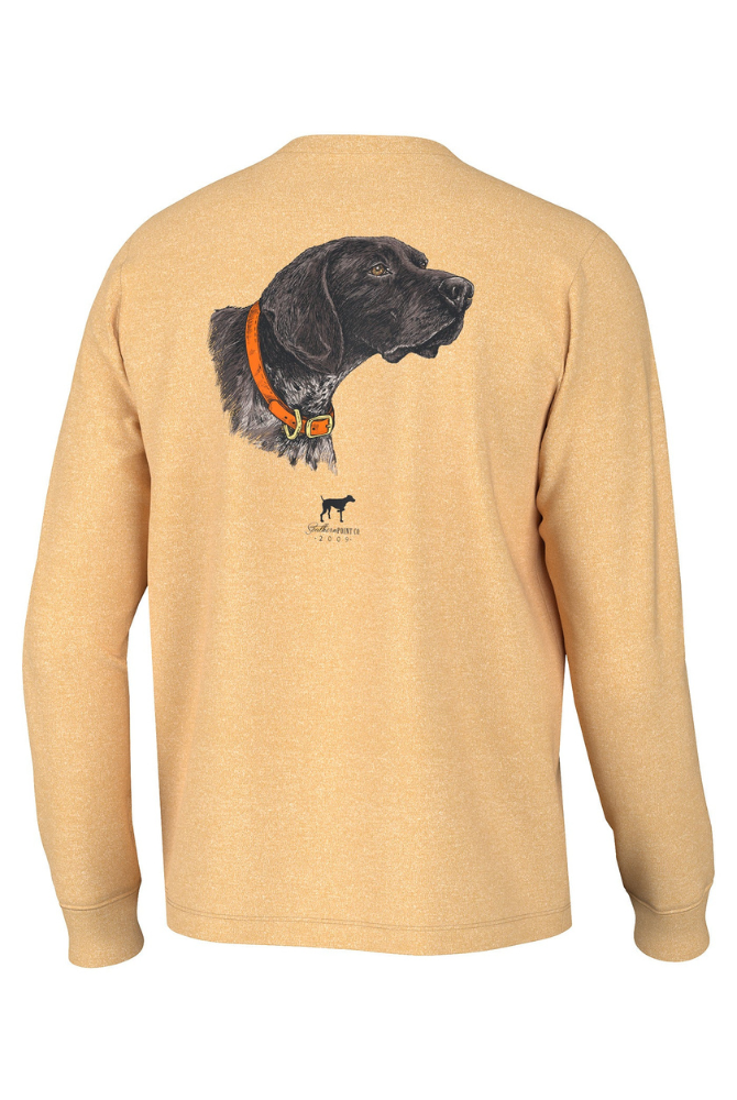 Southern Point SHADOW GREYTON LONG SLEEVE TEE in Honey Gold