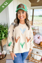 Queen of Sparkles Beige Deer Head Sweatshirt