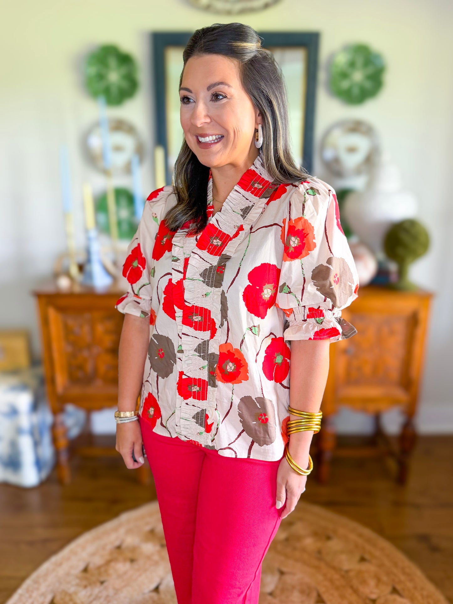 Poppy Ruffle Top