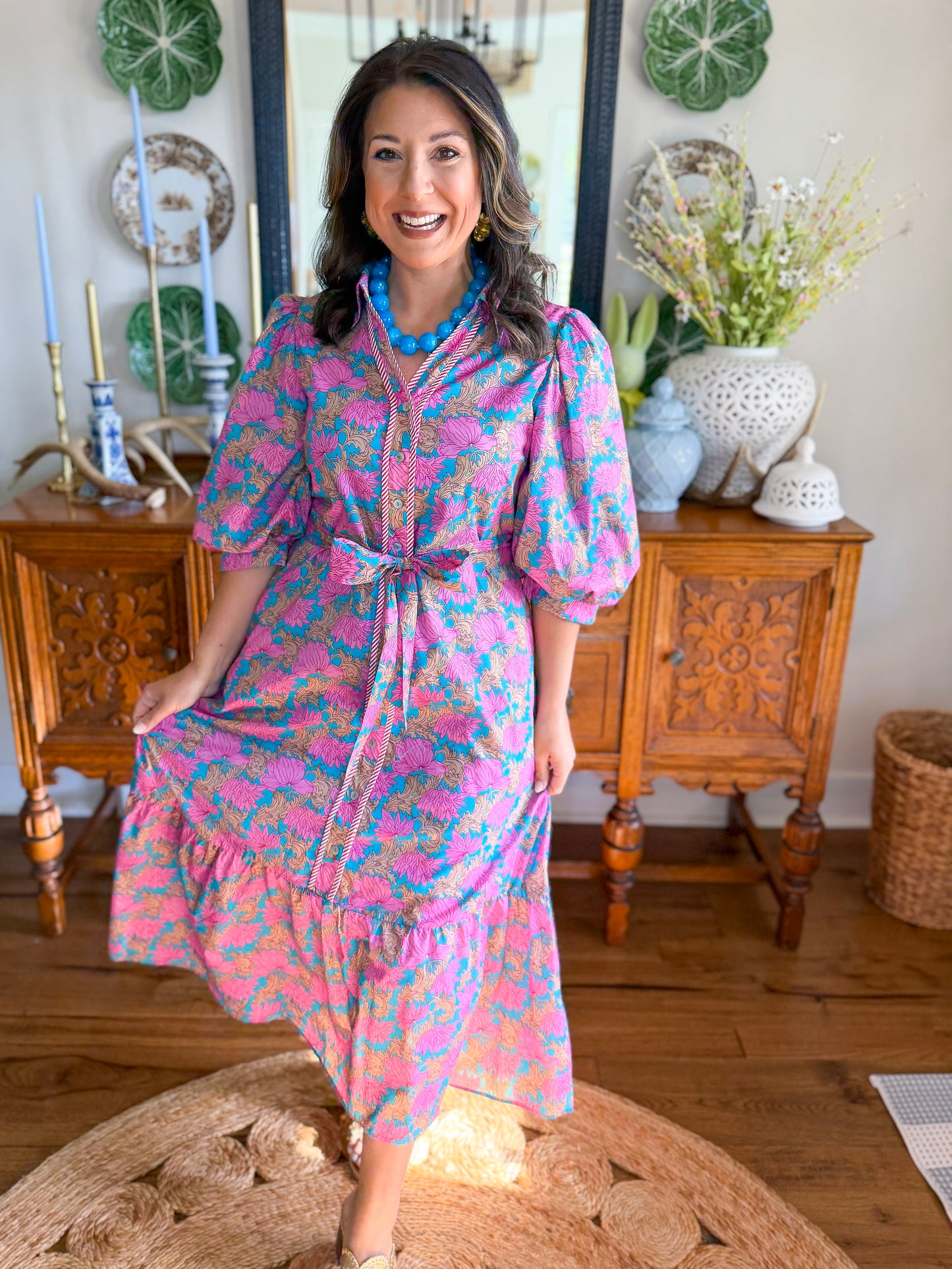 Heirloom Petal Midi Dress