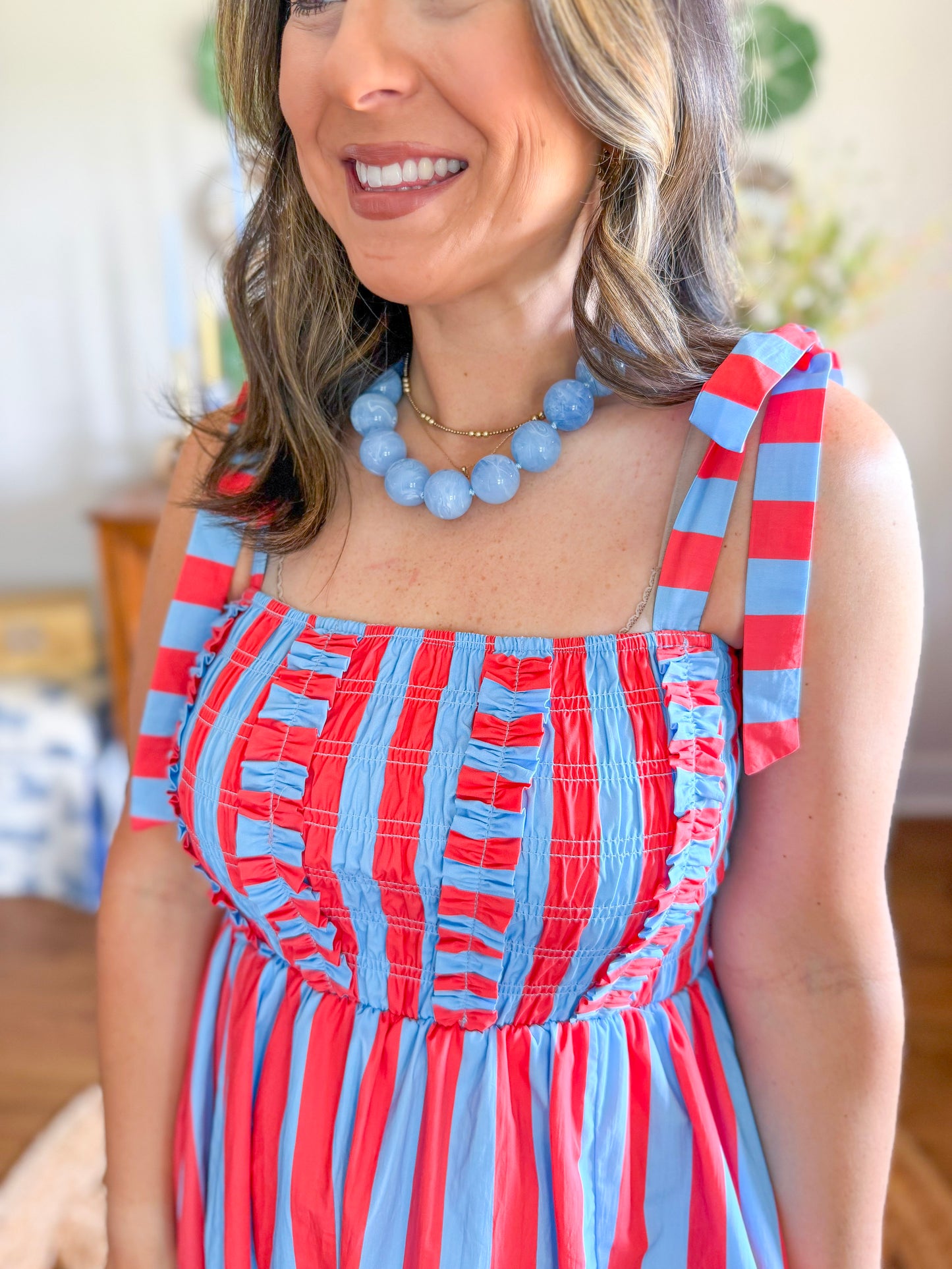 Liberty Stripe Midi Dress