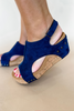 Carley Wedge in Navy Suede