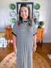 The Easy Days Stripe Dress in Black