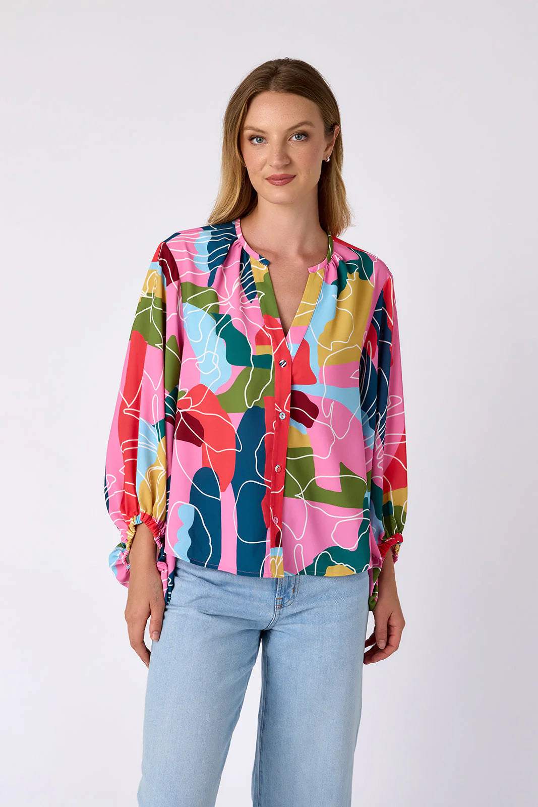 Crosby Livie Top in Floral Whimsey