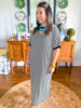 The Easy Days Stripe Dress in Black