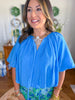 Cloud Nine Bubble Top in Blue