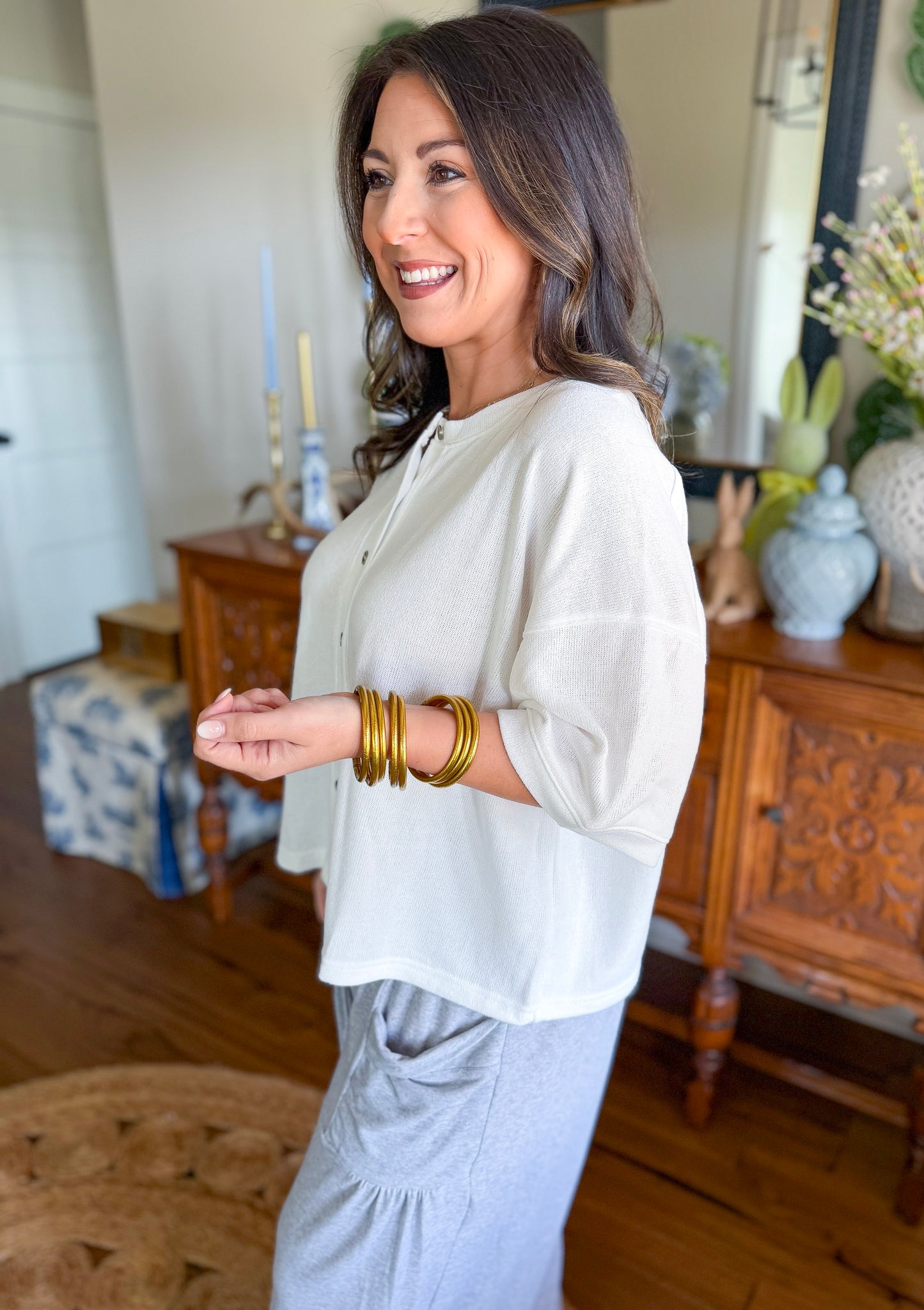 Seaside Knit Cardigan Tee