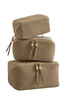 Katie Loxton | Soho Suedette Medium Makeup & Toiletry Bag in Taupe