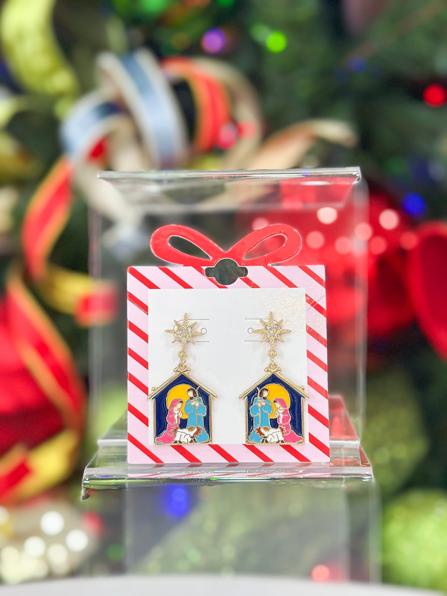 Christmas Nativity Drop Earrings