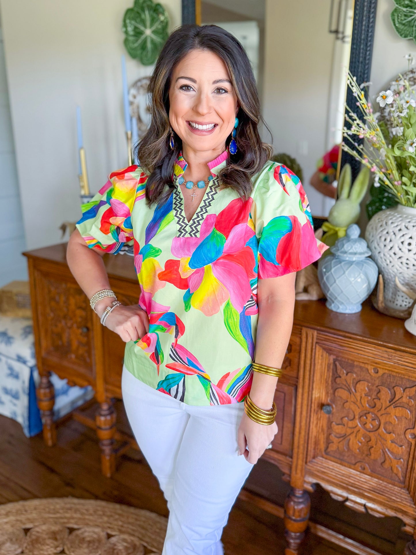 Faye Top in Lemon Pops