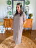 The Easy Days Stripe Dress in Brown