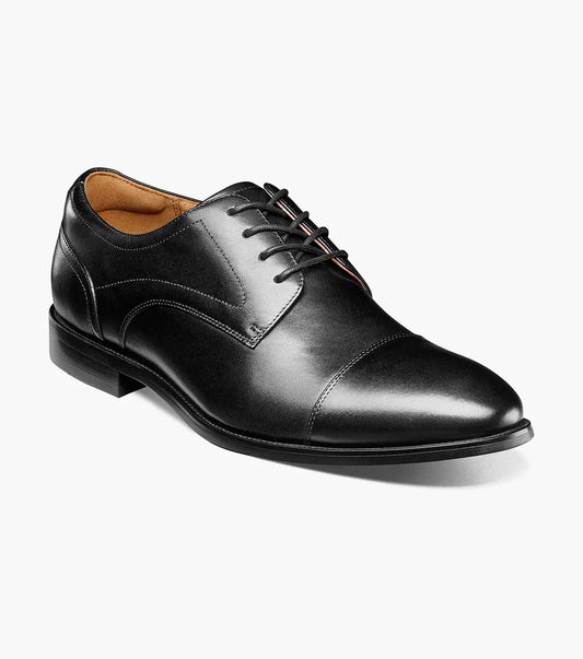 Florsheim | Rucci Cap Toe Oxford in Black Smooth