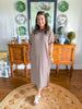The Easy Days Stripe Dress in Brown