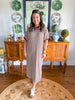 The Easy Days Stripe Dress in Brown