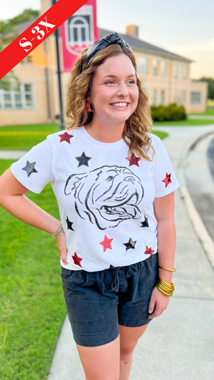 Star Struck Bulldog Outline Tee