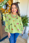 Queen of Sparkles Green Multi Turkey Sweatshirt