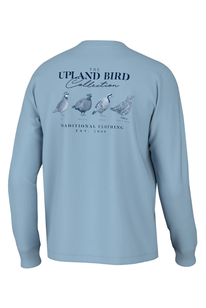 Southern Point UPLAND BIRD COLLECTION LONG SLEEVE TEE in Captain's Blue