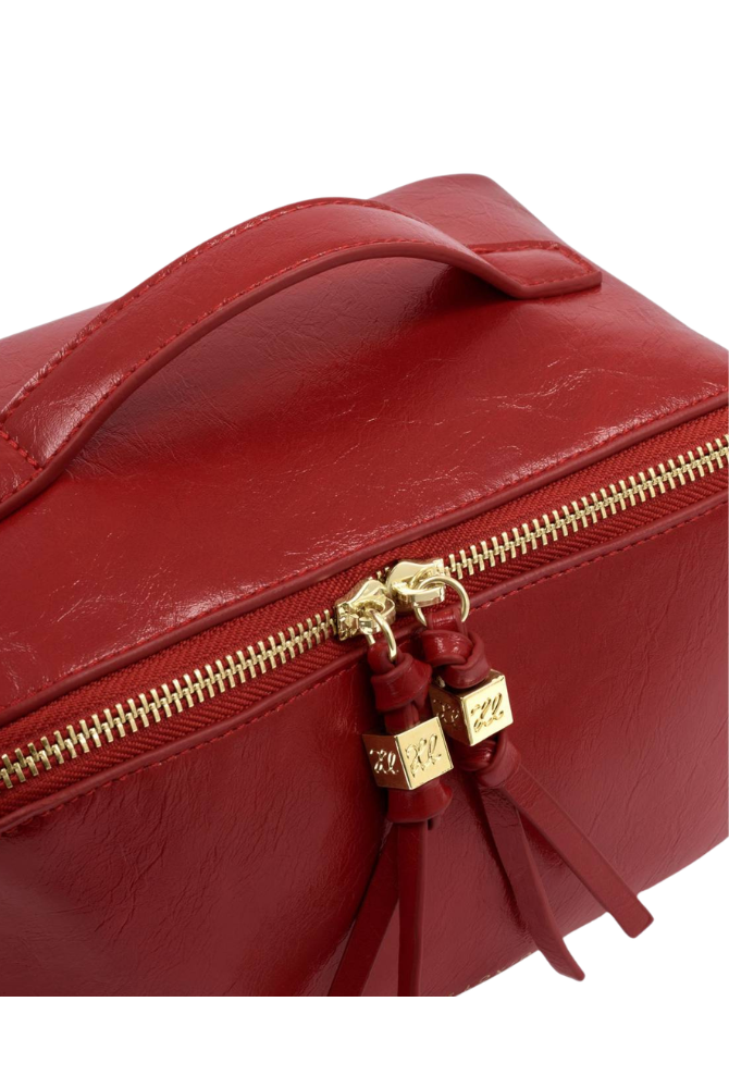 Katie Loxton | Soho Medium Makeup & Toiletry Bag in Crimson