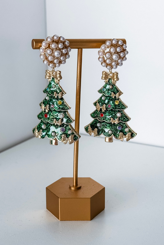 Christmas Tree Drop Earrings