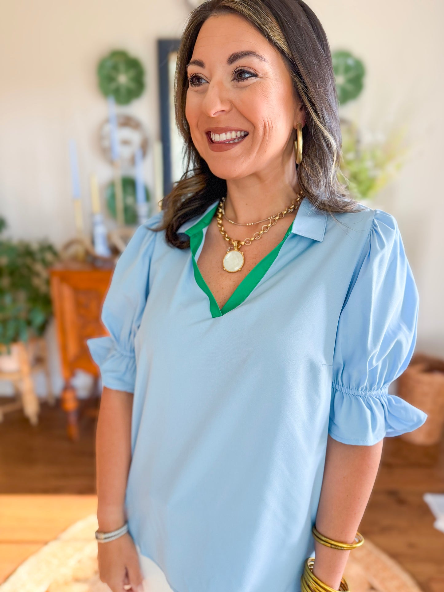 Mary Square | Jessica Top in Light Blue