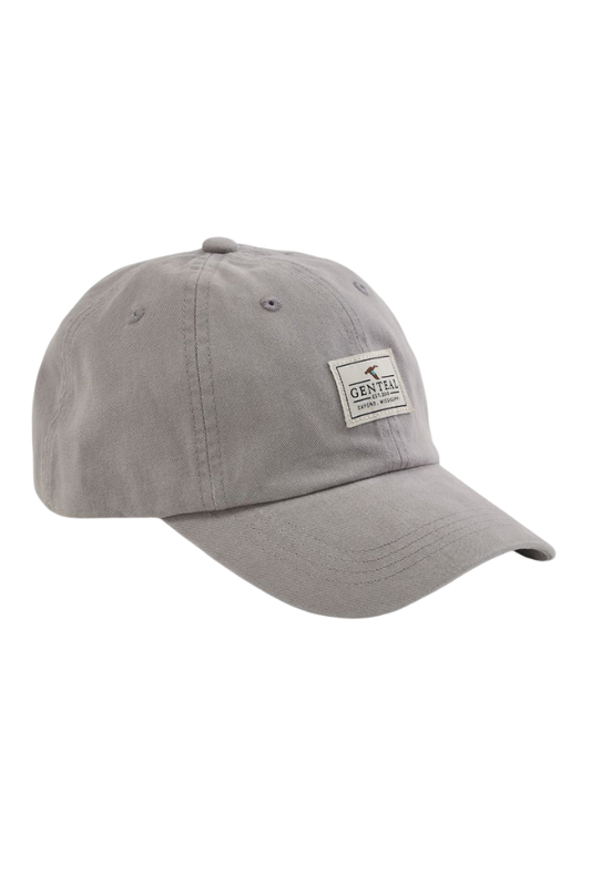 Gen Teal | Gray Cotton Twill Patch Hat