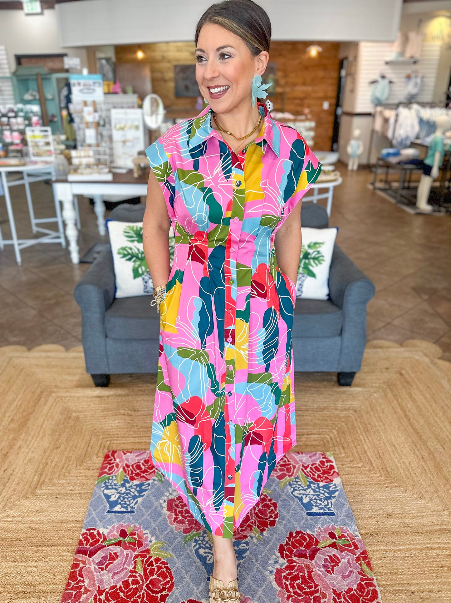 Crosby Quincey Dress in Floral Whimsey