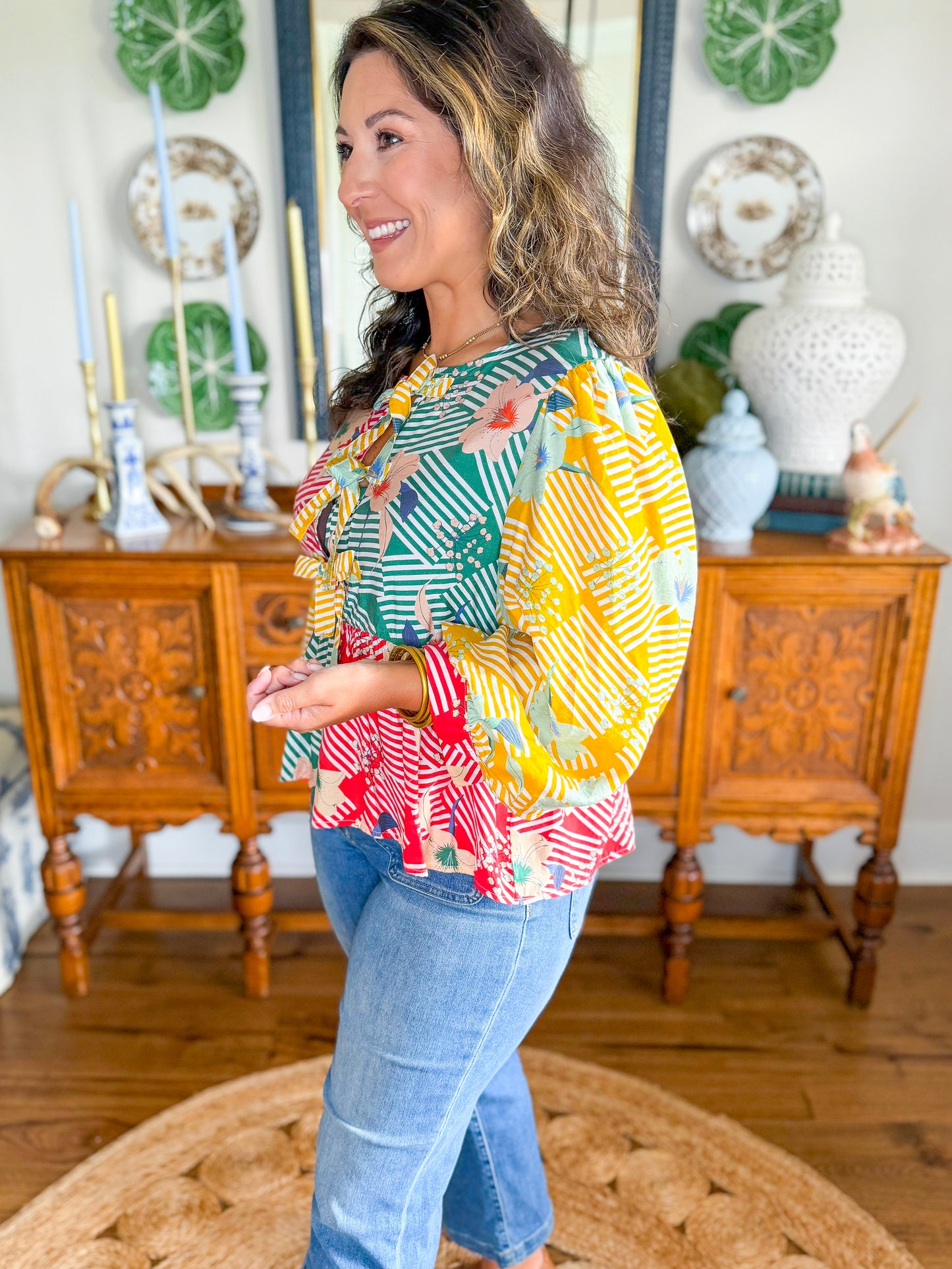 The Marigold Peplum Top