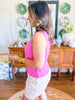 City Sleek Mock Neck Top in Pink