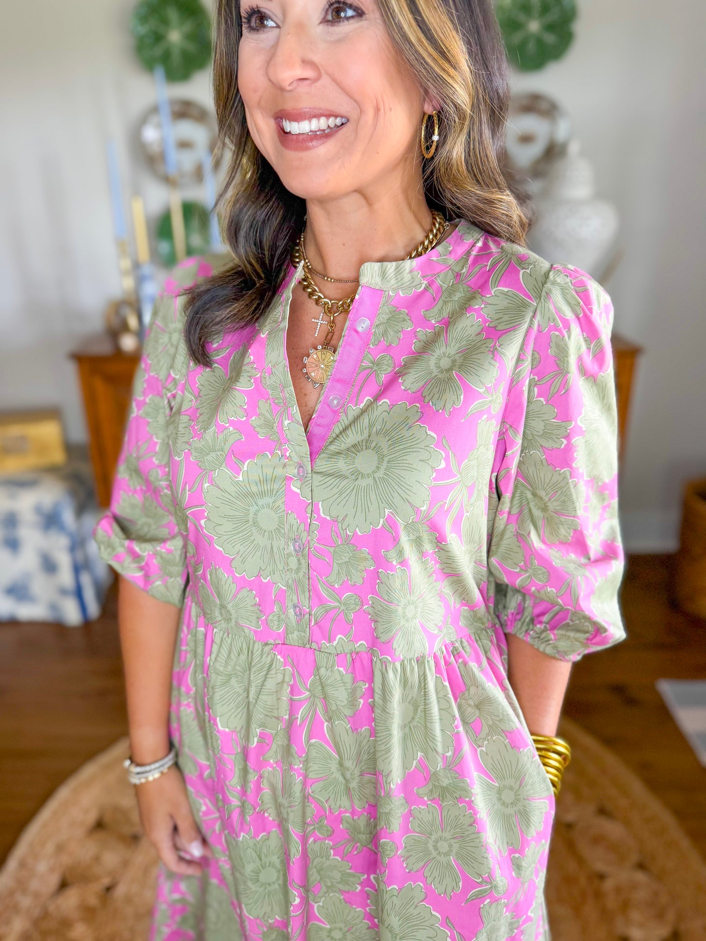 Mary Square | Riley Dress in Garden District