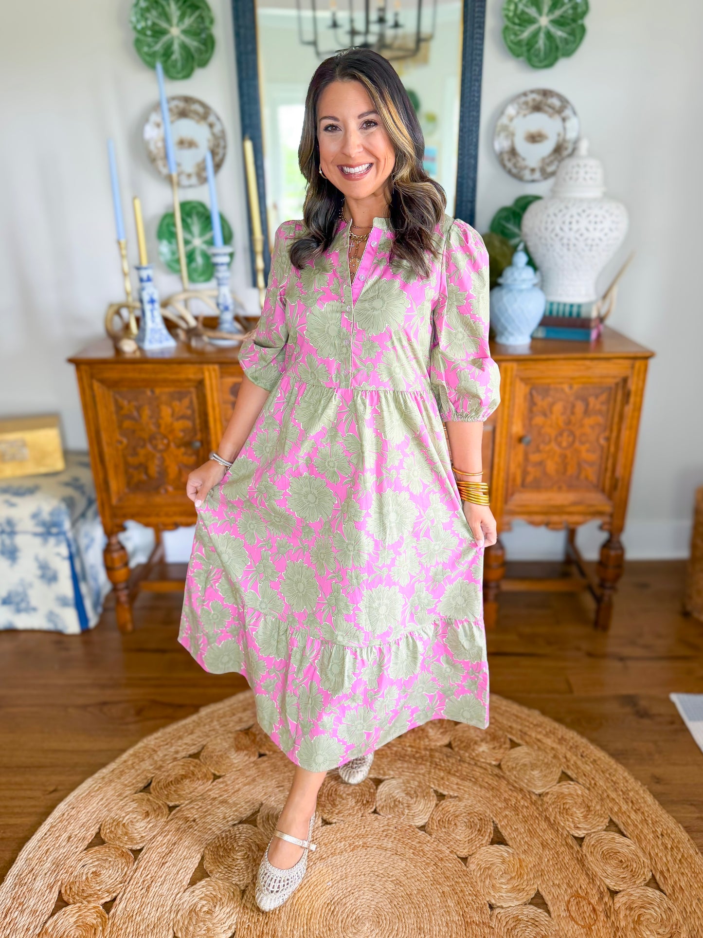 Mary Square | Riley Dress in Garden District