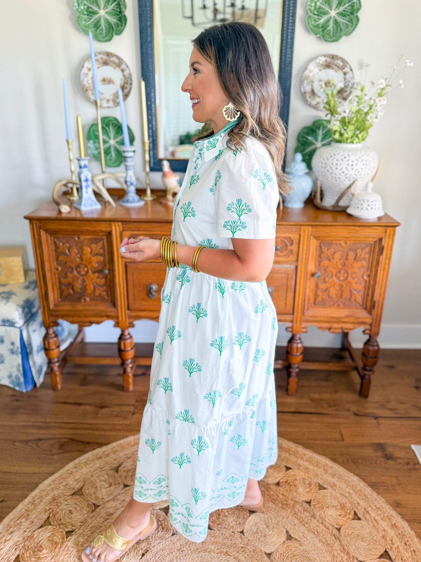 Mary Square | Jema Dress in Bell Blooms Blue