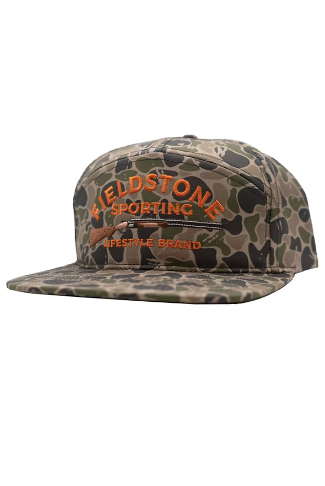 Roost | 7 Panel Full Backwoods Camo Logo Hat